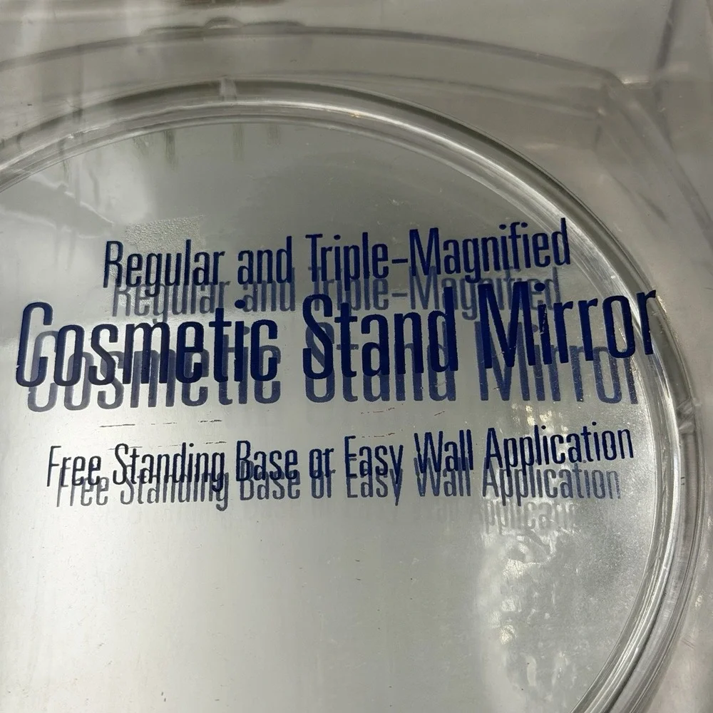 Vtg MON IMAGE Cosmetic Stand Mirror Regular & 3X Magnified